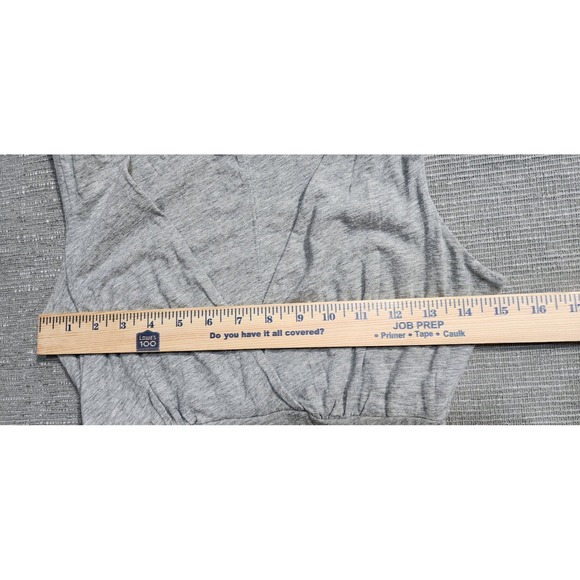 The North Face Womens XS Gray Surplice V-Neck Ruched Empire Waist Jersey Dress - Picture 6 of 13